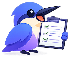 Eisvogel mit Checkliste — alle E-Rechnungs-Anforderungen erfüllt